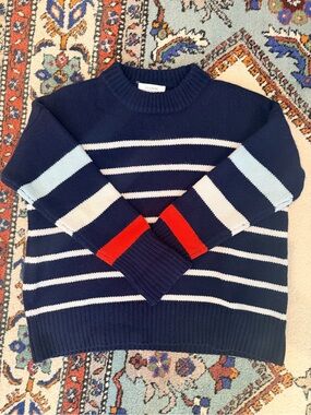 La Ligne Marin Striped Wool Cashmere Sweater Navy Size L